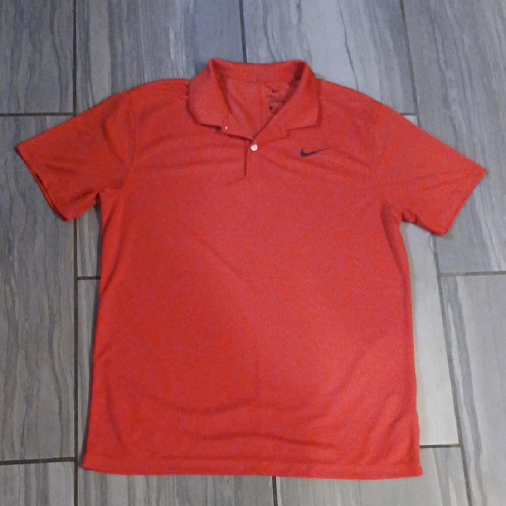 Nike Red Polo Shirt Classic Design